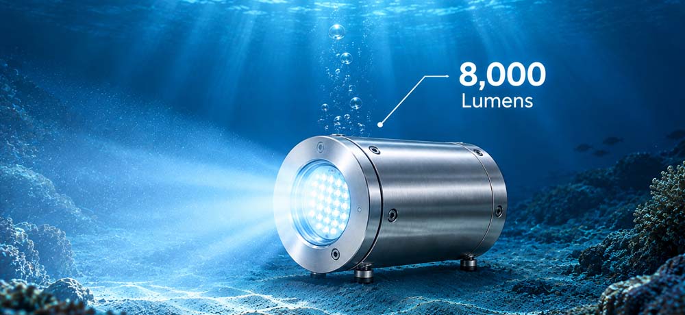 8,000 lumens standard subsea LED light