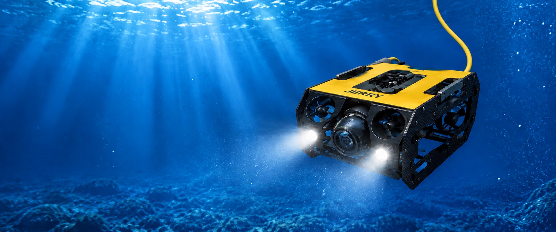 JERRY compact inspection ROV operating underwater